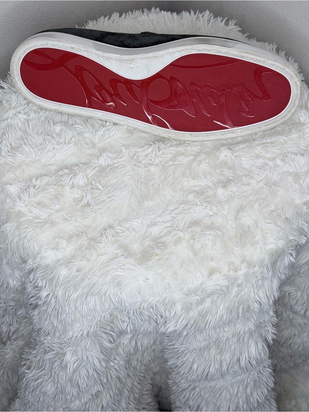Christian Louboutin Low-Top Slip-On Sneakers with Red Sole